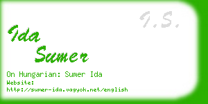 ida sumer business card